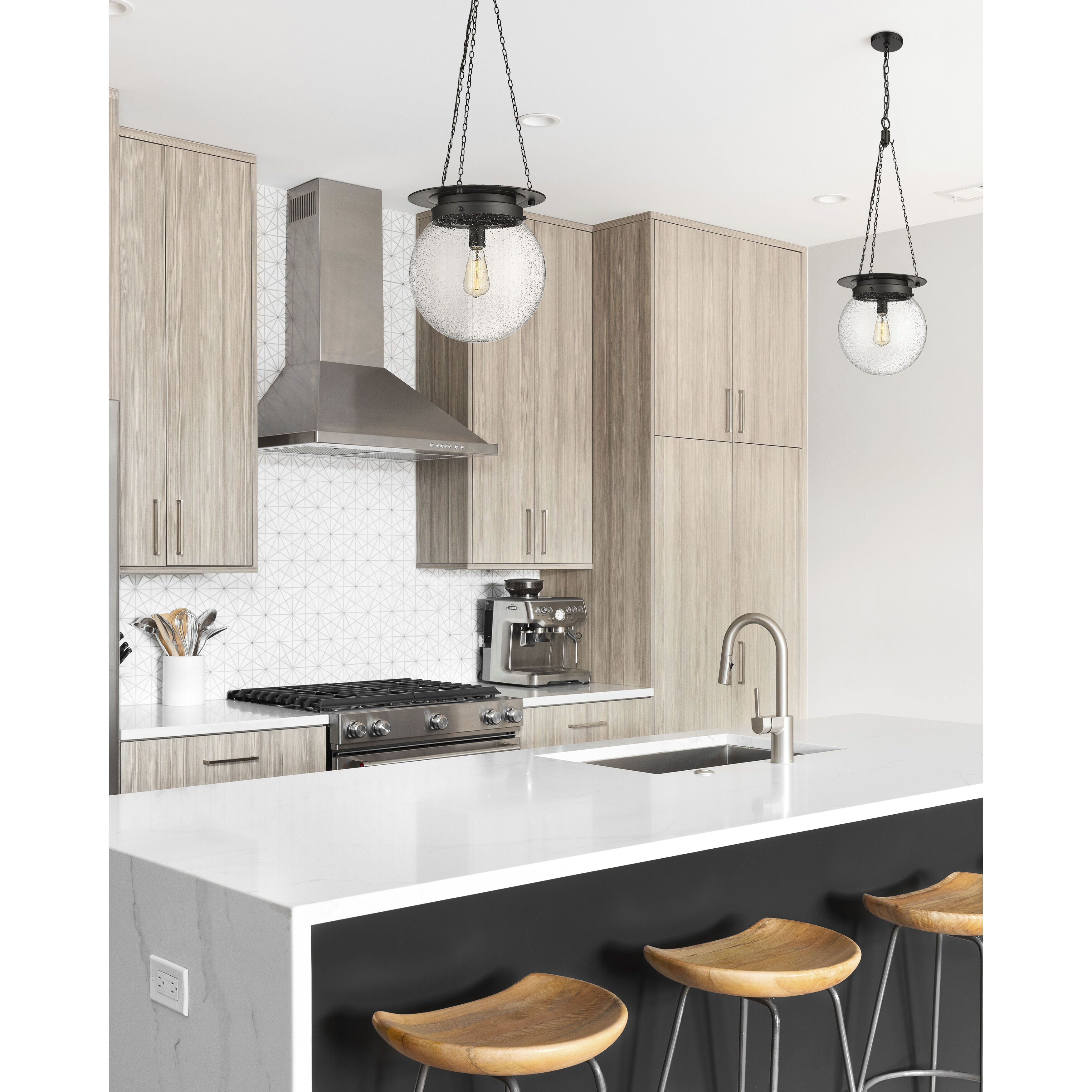 Calhoun 1 Light 13 inch Matte black Pendant Ceiling Light