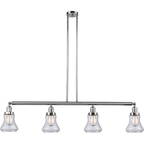 Franklin Restoration Bellmont 4 Light 50.88 inch Polished Chrome Island Light Ceiling Light in Clear Glass, Franklin Restoration