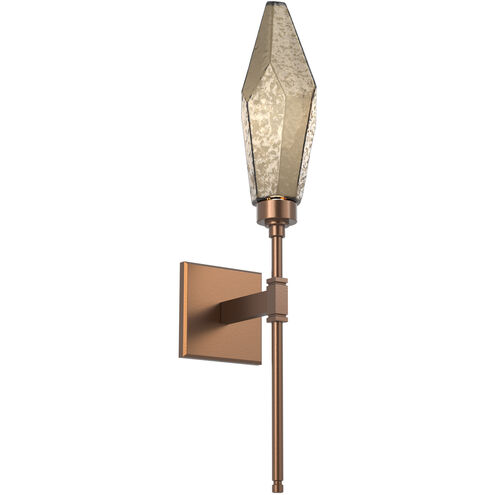 Rock Crystal LED 4.5 inch Burnished Bronze Indoor Sconce Wall Light in Chilled Bronze, 2700K LED, Belvedere
