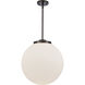 Franklin Restoration Beacon 1 Light 16 inch Oil Rubbed Bronze Pendant Ceiling Light in Incandescent, Matte White