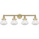 Olean 4 Light 33.5 inch Brushed Brass Bath Vanity Light Wall Light in Clear