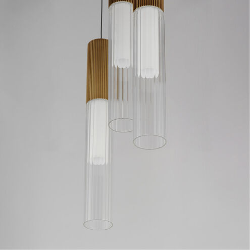Reeds LED 11.75 inch Gold Multi-Light Pendant Ceiling Light