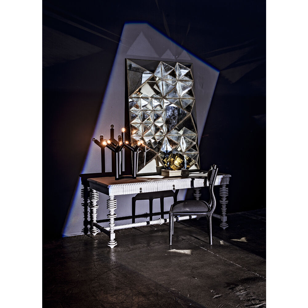 Portuguese 72 X 32 inch Solid White Desk