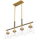 Burkett 4 Light 36 inch Light Gold Island Light Ceiling Light