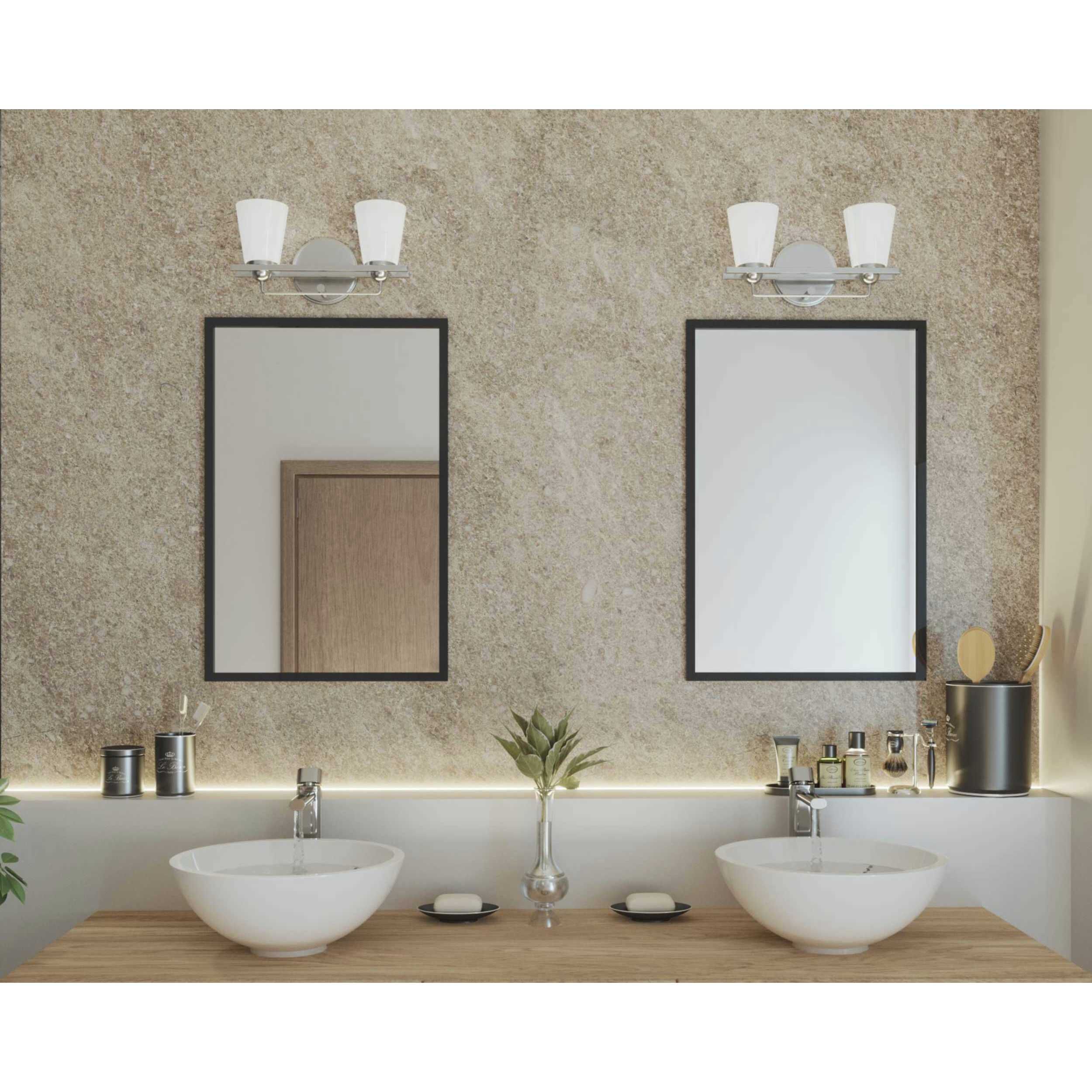 Flight 2 Light 16 inch Brushed Nickel Bath Vanity Wall Light, Design Series