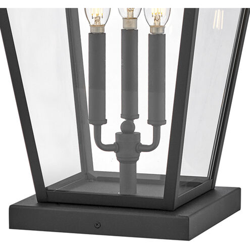 Alford Place 3 Light 25.75 inch Museum Black Outdoor Pier Mount, Estate Series