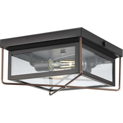 Barlowe 2 Light 11 inch Antique Bronze Outdoor Flush Mount