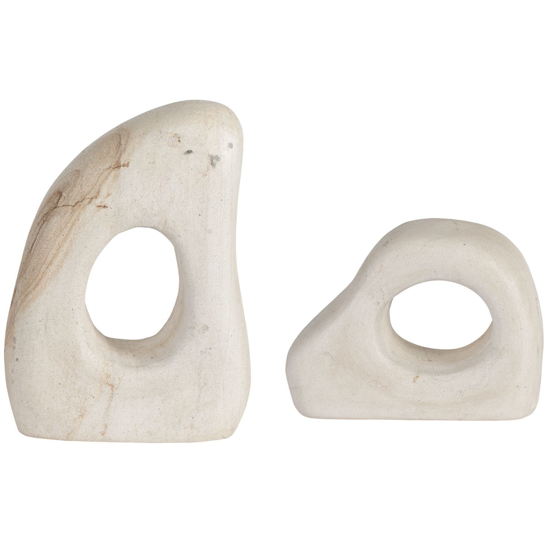 Stone Flow Palimanan Stone Outdoor Sculptures, Set of 2