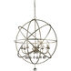 Acadia 8 Light 30 inch Antique Silver Chandelier Ceiling Light
