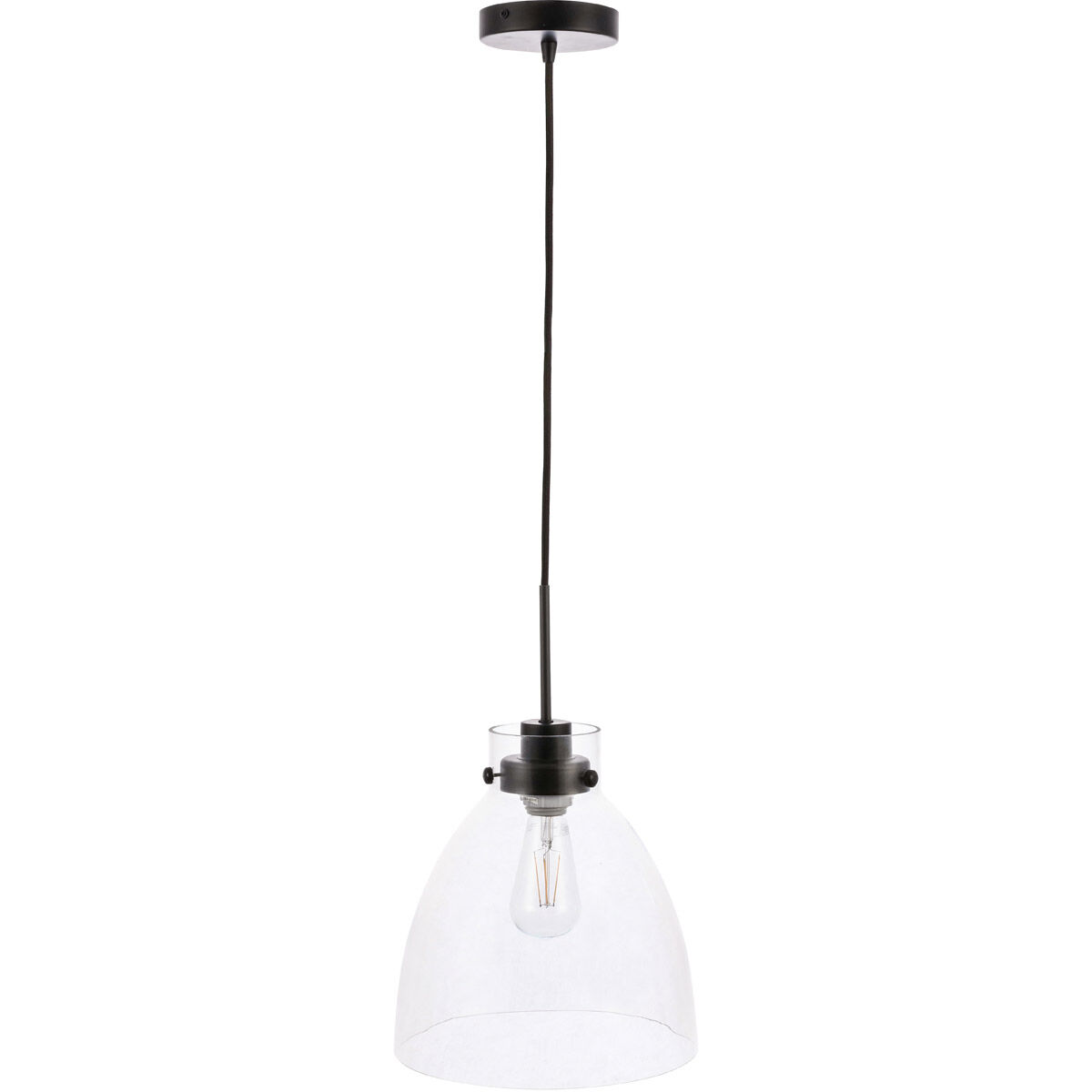 Frey 1 Light 11 inch Black Pendant Ceiling Light