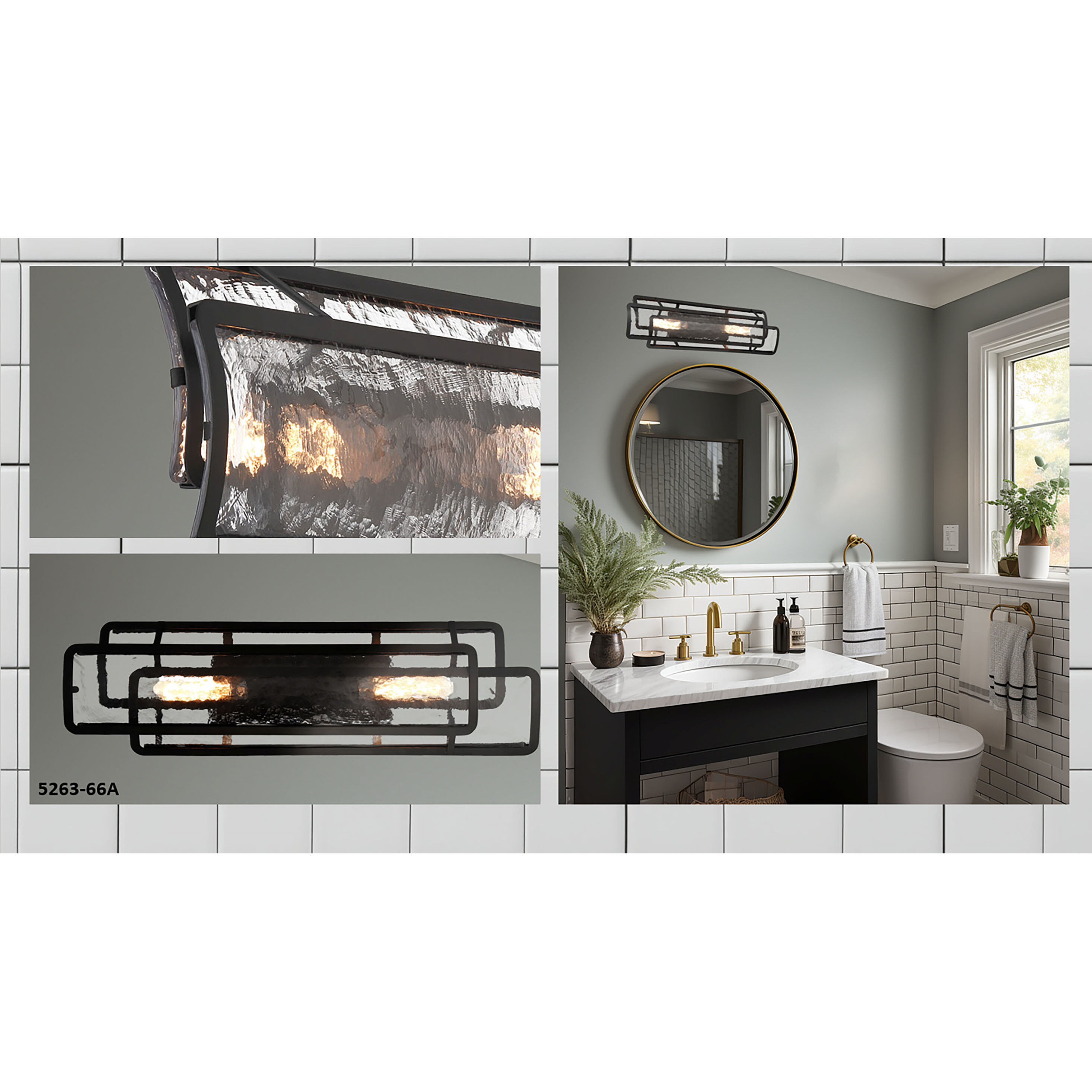 Bella Collina 2 Light 30 inch Coal Bath Vanity Wall Light