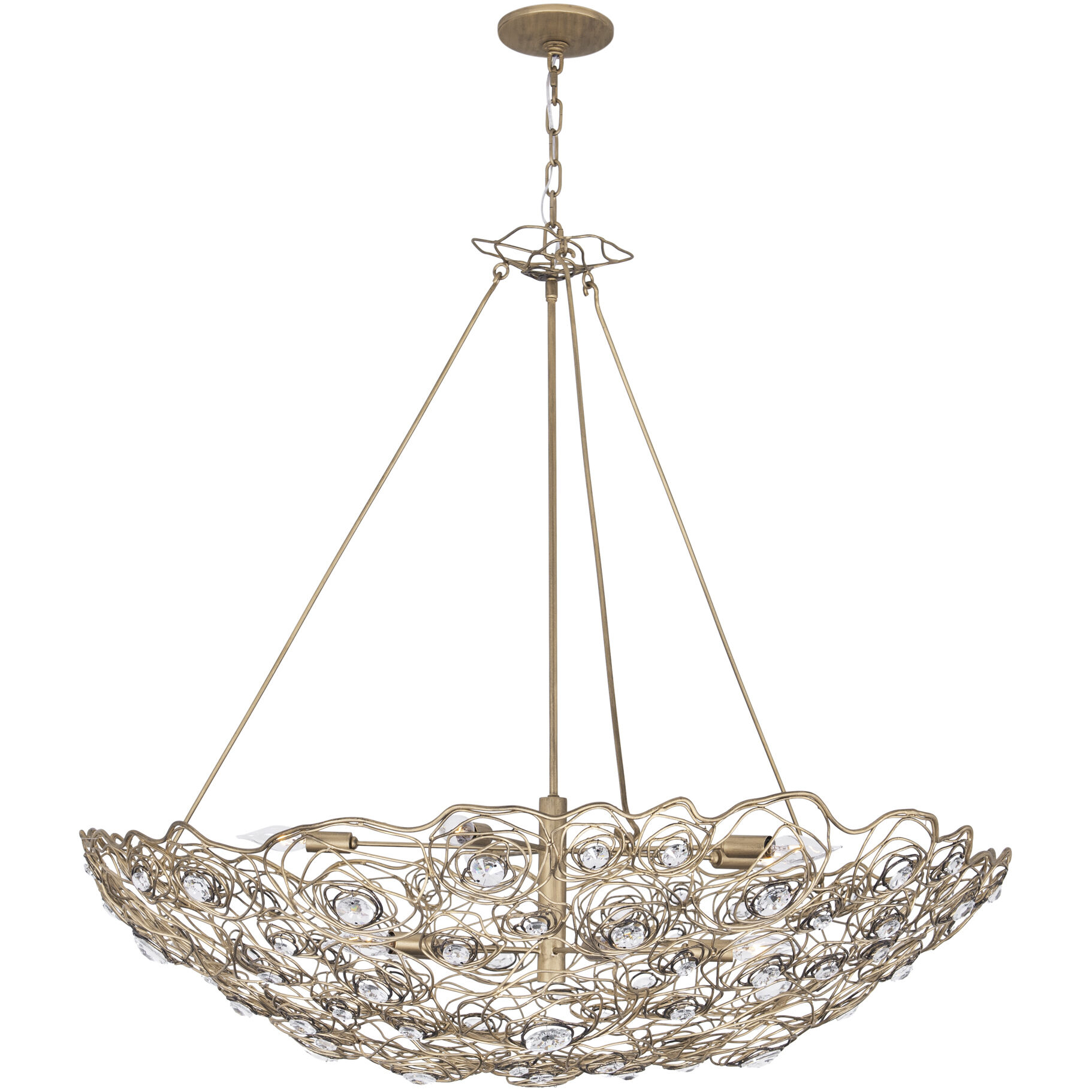 Ethereal Rose 10 Light 40 inch Havana Gold Ombre Pendant Ceiling Light