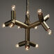 Snow Flake 12 Light 22 inch Antique Brass Chandelier Ceiling Light