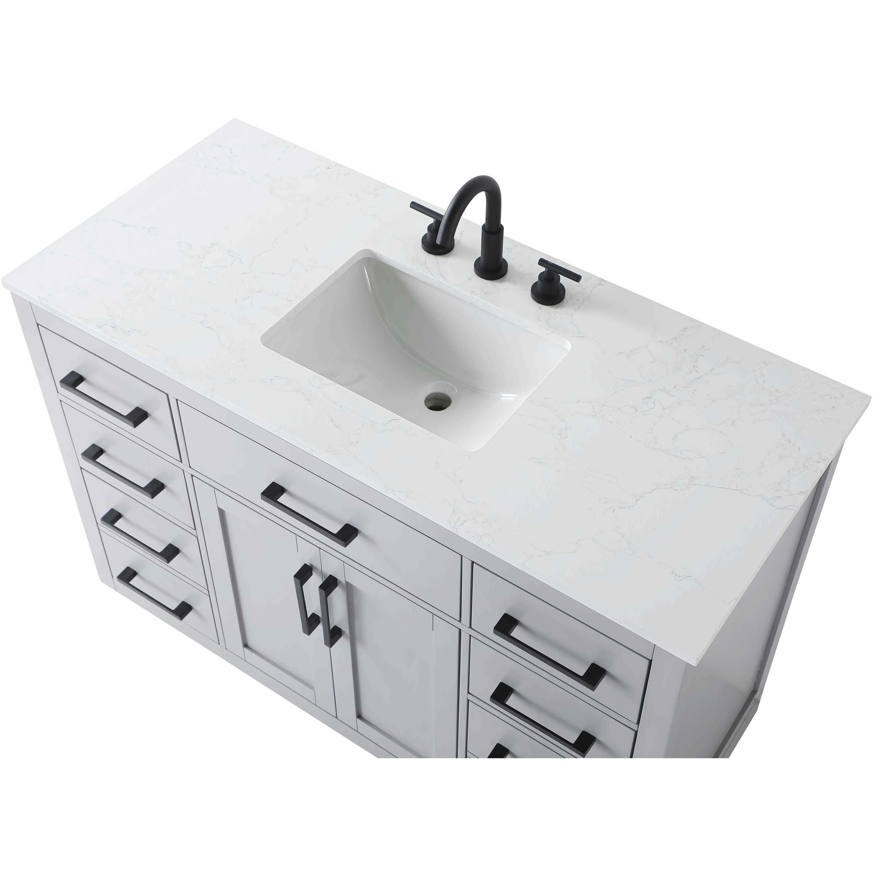 Alden 48 X 35 inch Grey Bathroom Vanity Cabinet