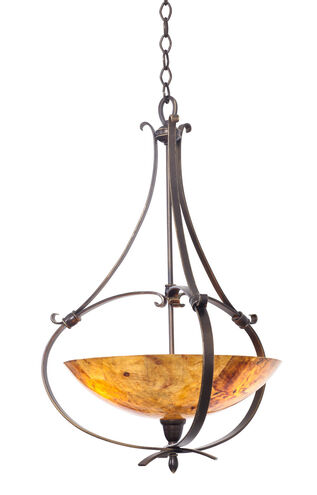 Mateo 3 Light 20 inch Flecked Iron Pendant Ceiling Light in Hierloom Bronze, Without Glass