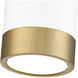 Algar LED 6 inch Matte White and Modern Gold Flush Mount Ceiling Light