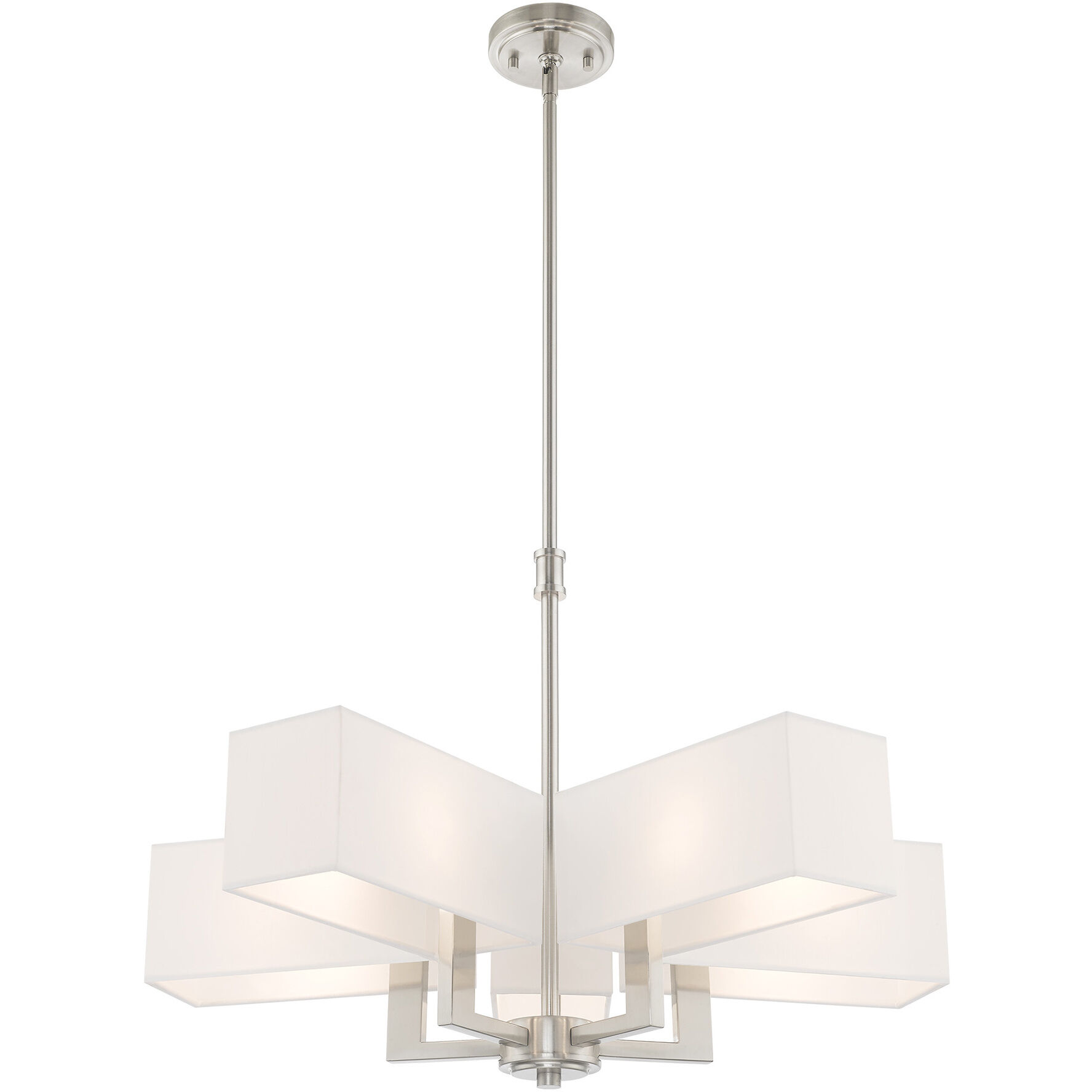 Rubix 5 Light 26 inch Brushed Nickel Chandelier Ceiling Light