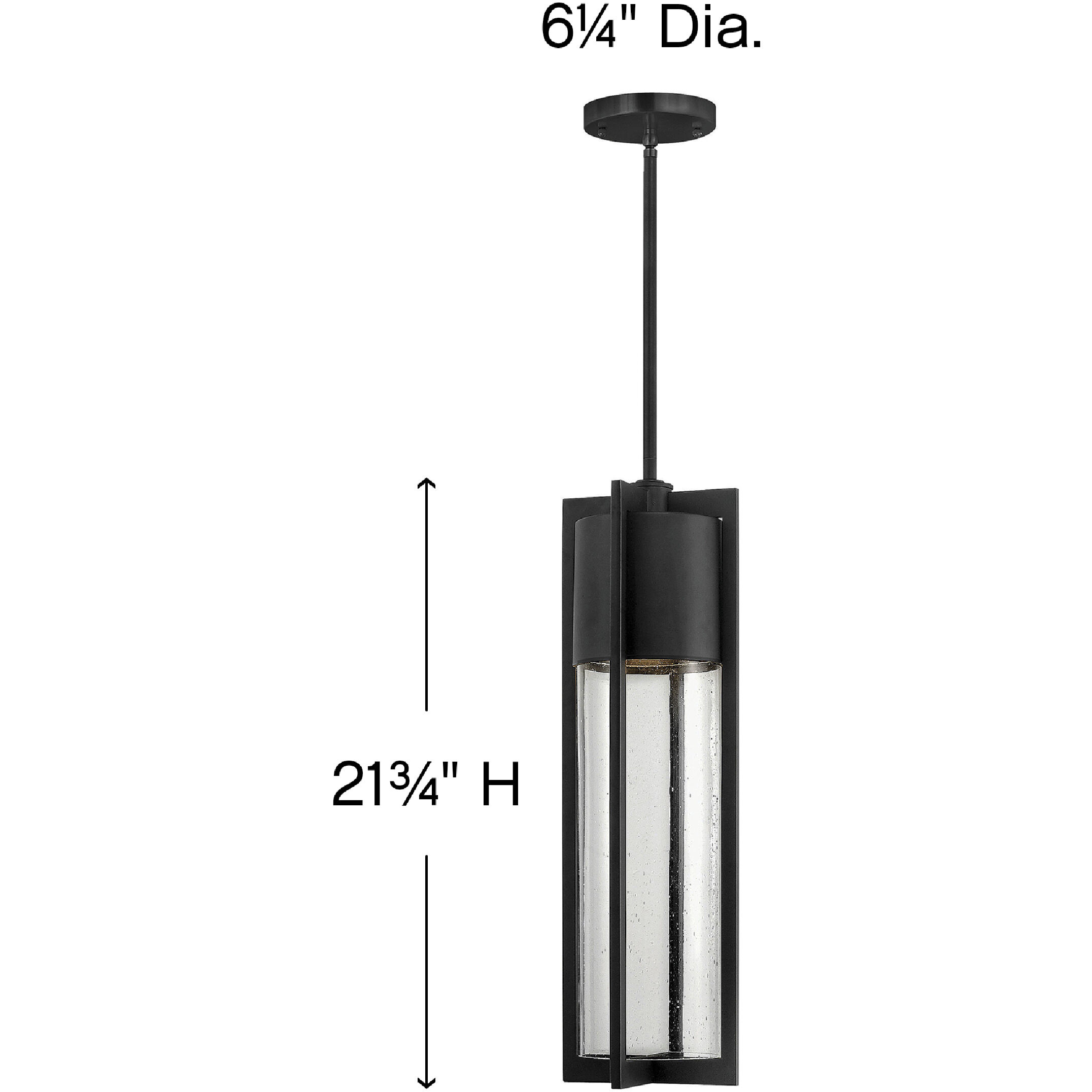 Shelter LED 6.25 inch Black Outdoor Hanging Lantern