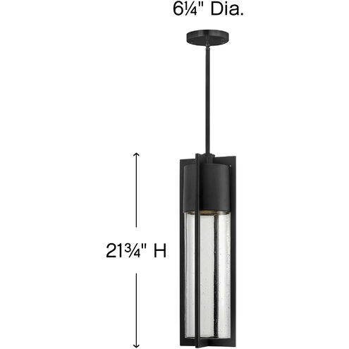 Shelter LED 6 inch Black Outdoor Hanging Lantern