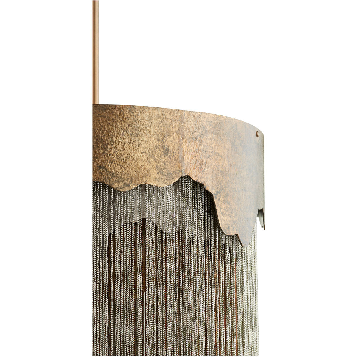 New World 3 Light 18 inch Silver and Bronze Pendant Ceiling Light