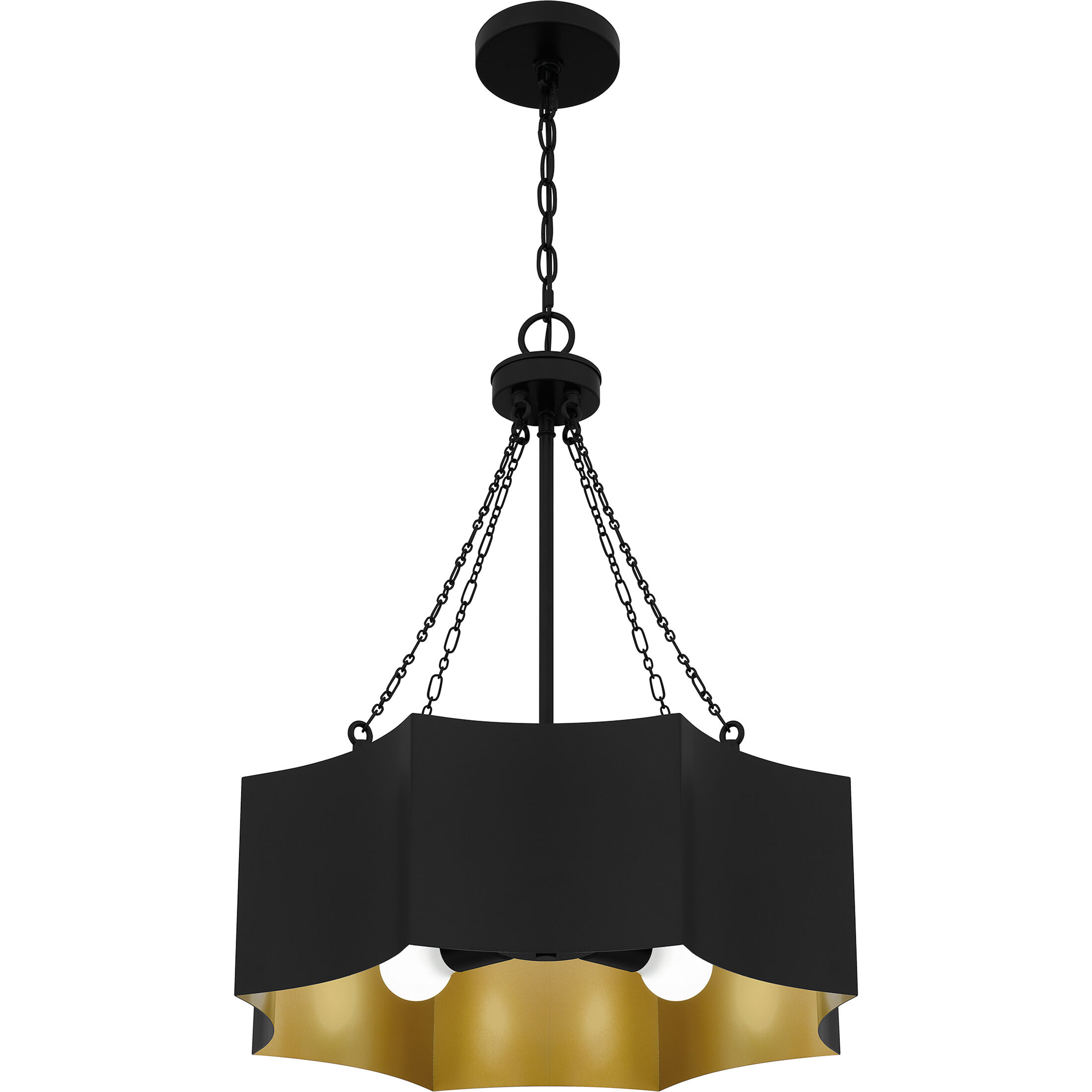 Zyler 4 Light 20 inch Matte Black Pendant Ceiling Light