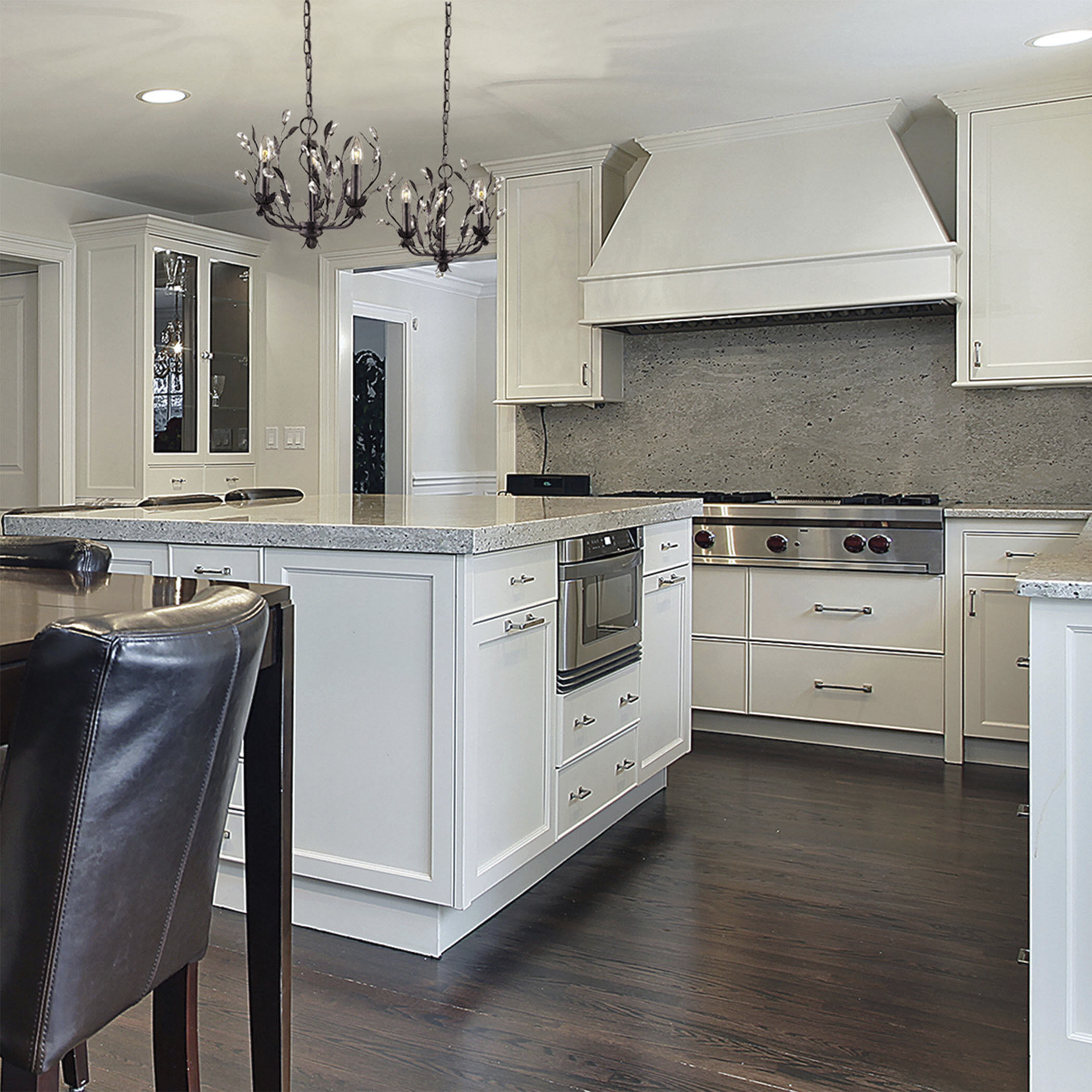 Circeo 3 Light 16 inch Silvered Bronze with Clear Chandelier Ceiling Light