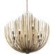 Florenza 12 Light 32 inch Legacy Brass and Dark Matte Black Chandelier Ceiling Light