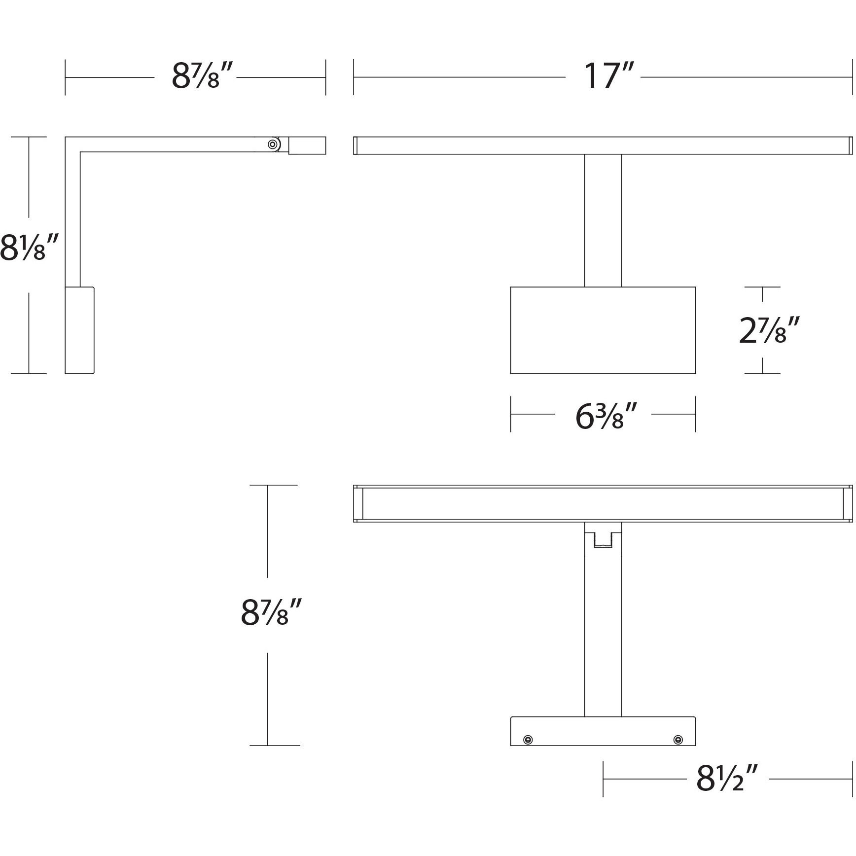 Uptown 13.00 watt 17 inch Brushed Nickel Picture Light Wall Light, dweLED