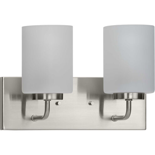 Merry 2 Light 12 inch Brushed Nickel Bath Vanity Wall Light