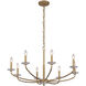 Atella 8 Light 36 inch Ashen Gold Chandelier Ceiling Light