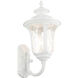 Oxford 3 Light 22 inch Textured White Outdoor Wall Lantern