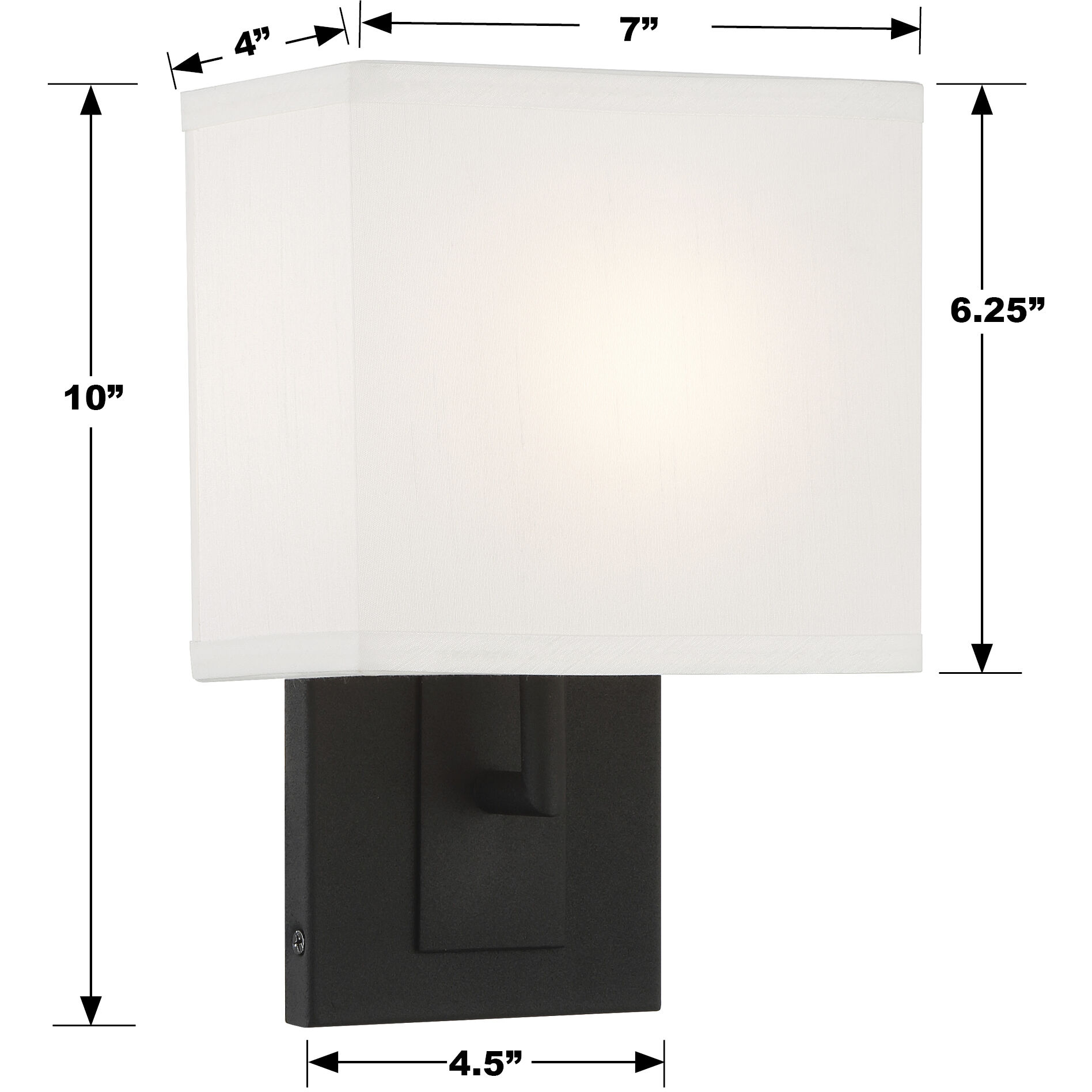 Brent Bath Sconce Wall Light in Black Forged