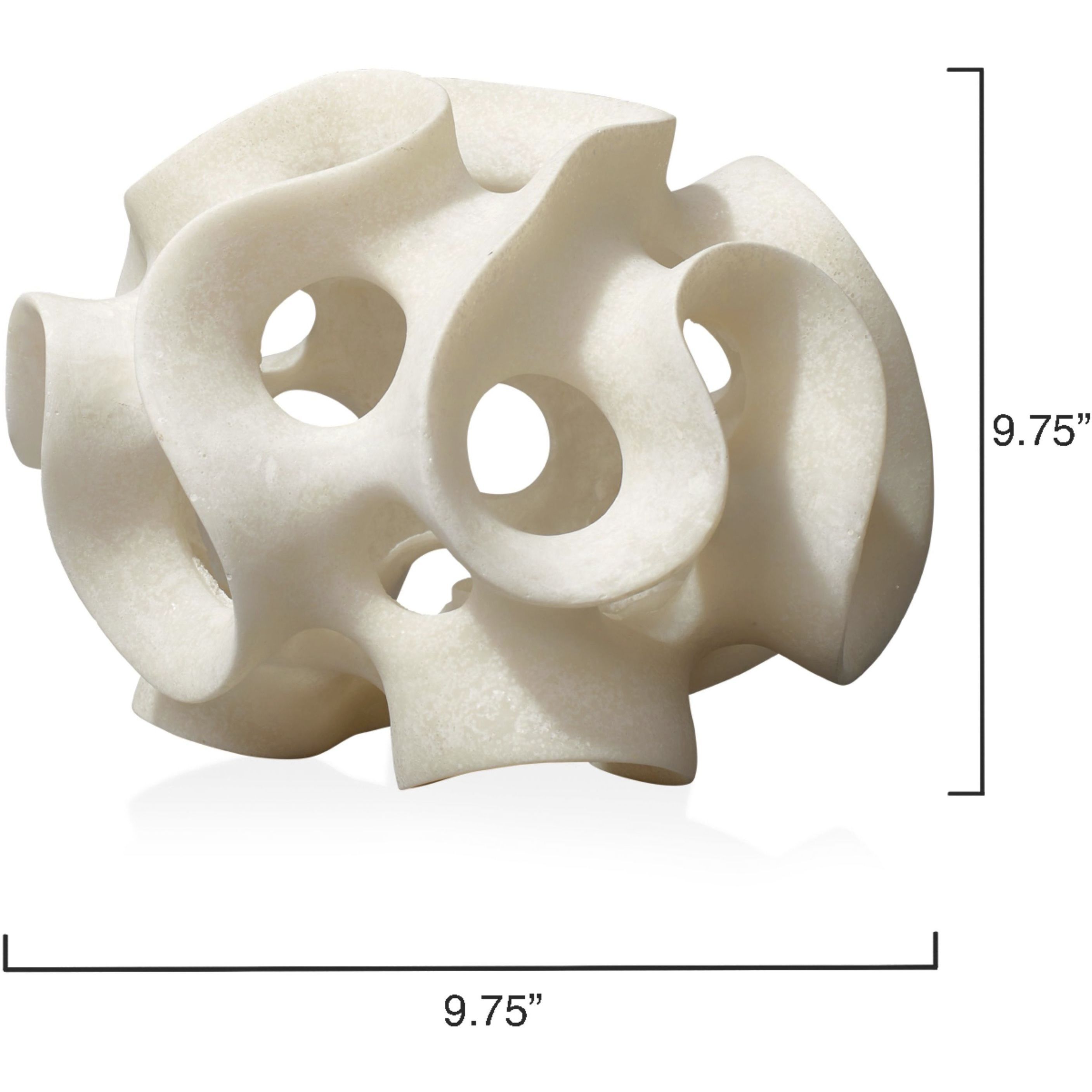 Ribbon White Decorative Sphere