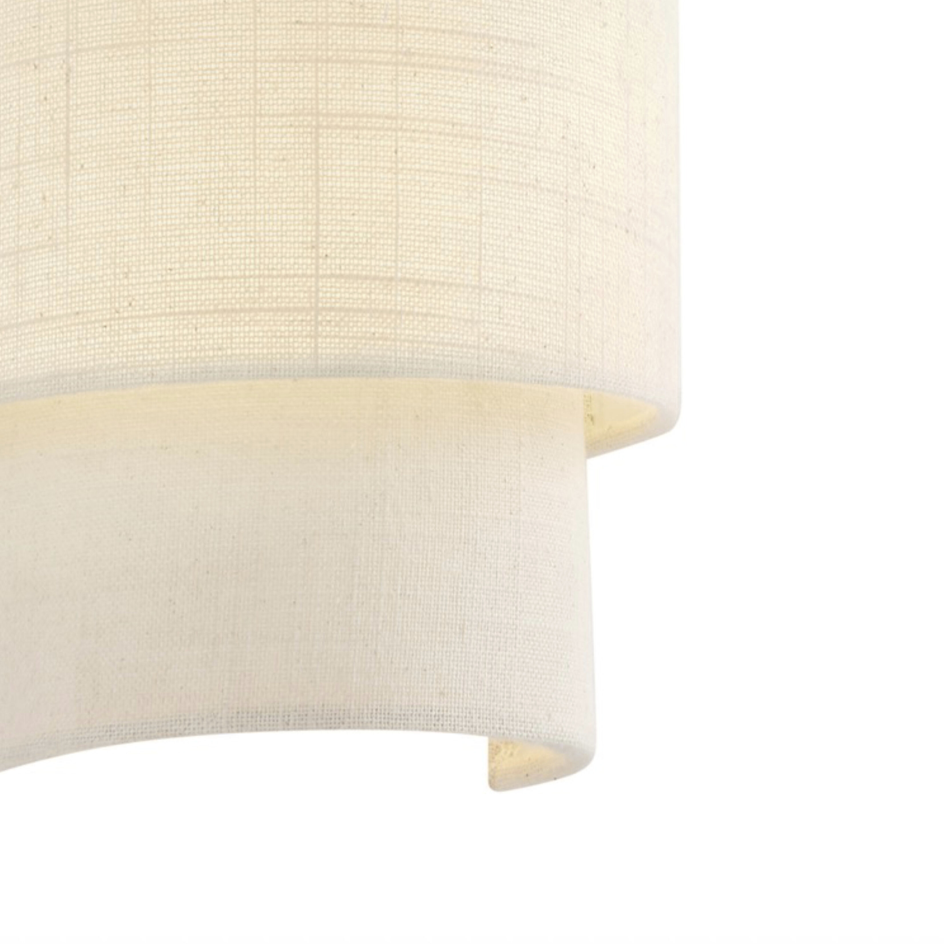 Textile Collection - Classic Family 1 Light 6.25 inch ADA Wall Sconce Wall Light in Cream, 4" D x 6.25" W x 13" H, EVOLV
