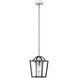 Mercer Pendant Ceiling Light in Matte Black/Chrome