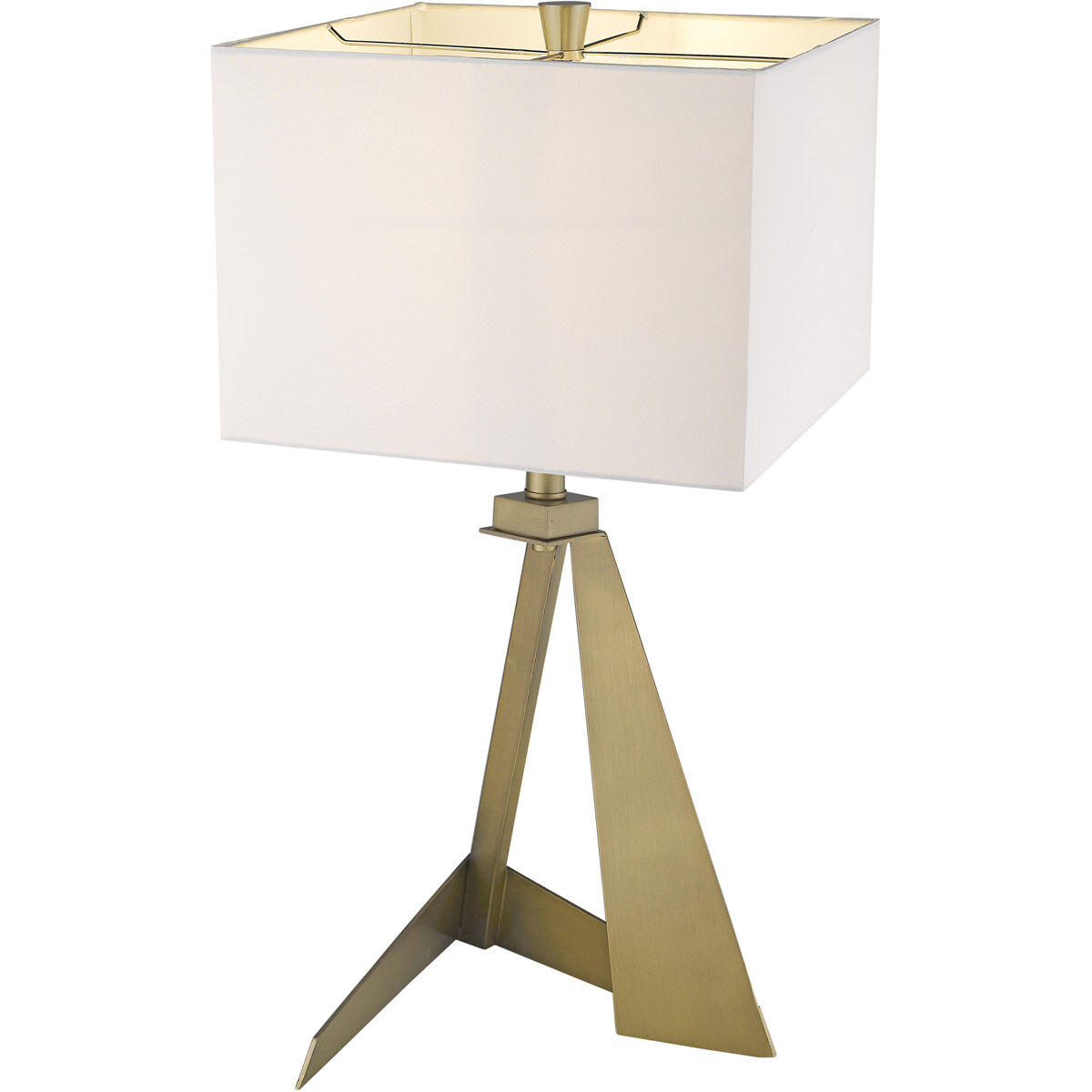 Stratos 25 inch 100.00 watt Aged Brass Table Lamp Portable Light