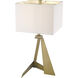 Stratos 25 inch 100.00 watt Aged Brass Table Lamp Portable Light
