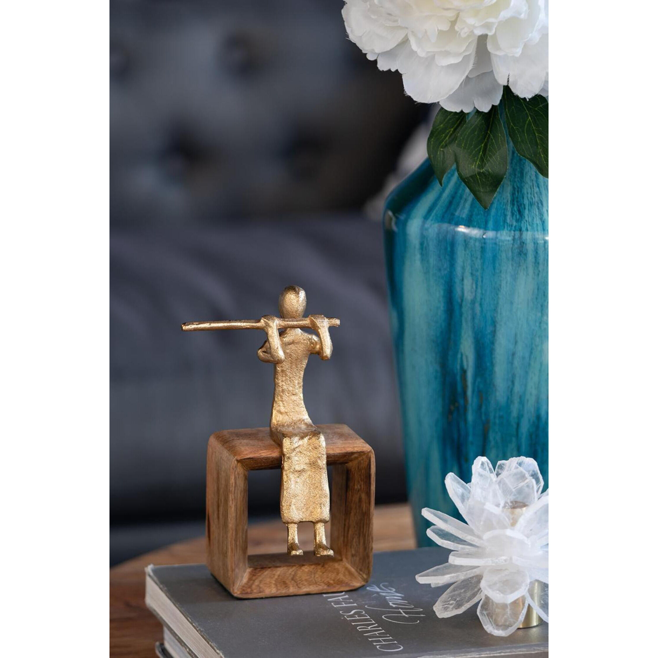 Musician Gold and Natural Figurine
