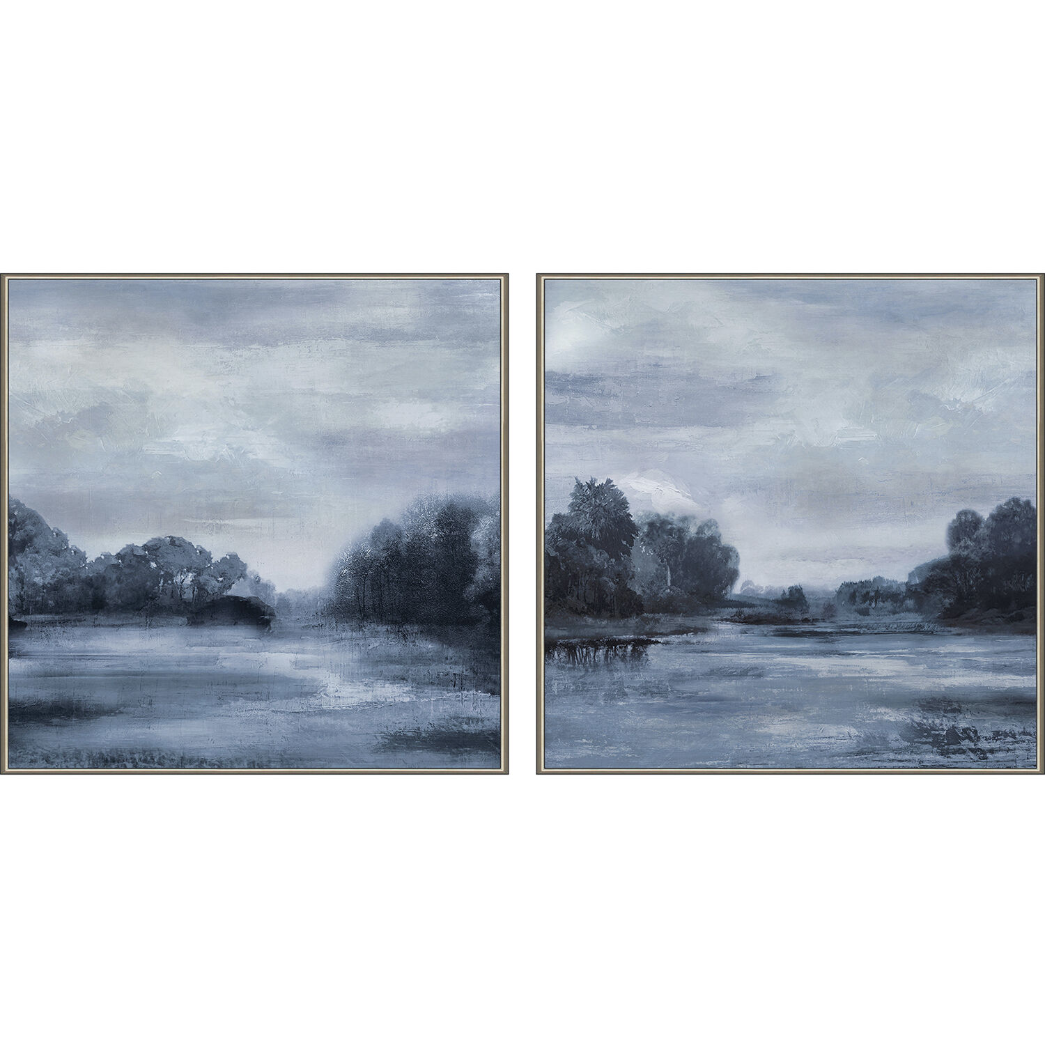 Landscapes Blue Framed Art