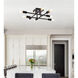 Script 8 Light 19 inch Black Flush Mount Ceiling Light