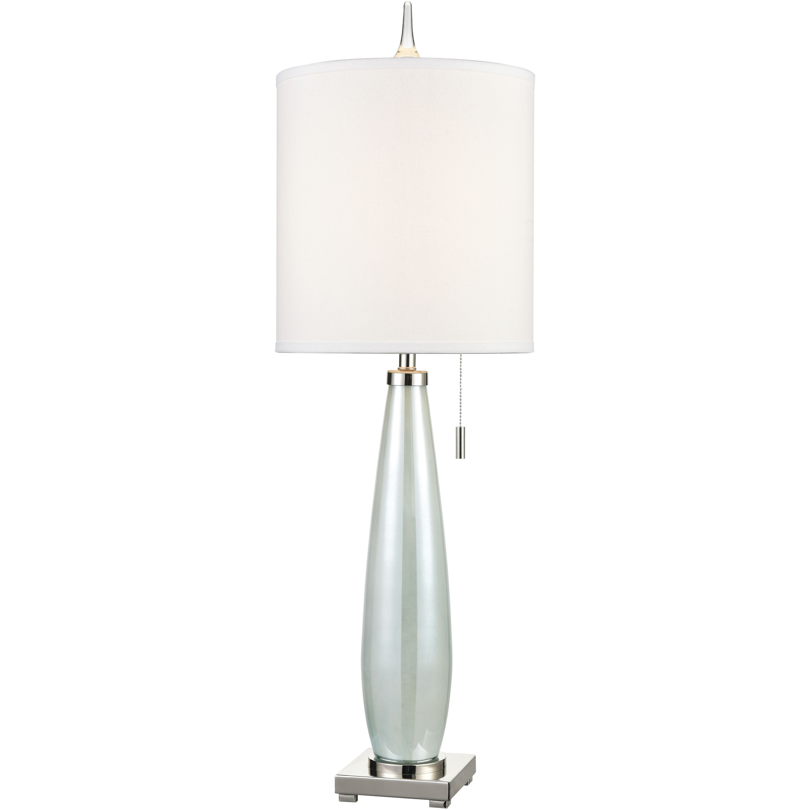 Confection 41 inch 100 watt Seafoam Blue with Polished Nickel Table Lamp Portable Light