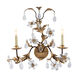 Visual Comfort Chart House Two-Light Crystal Petal Sconce in Rust with Gold CHD1469RG