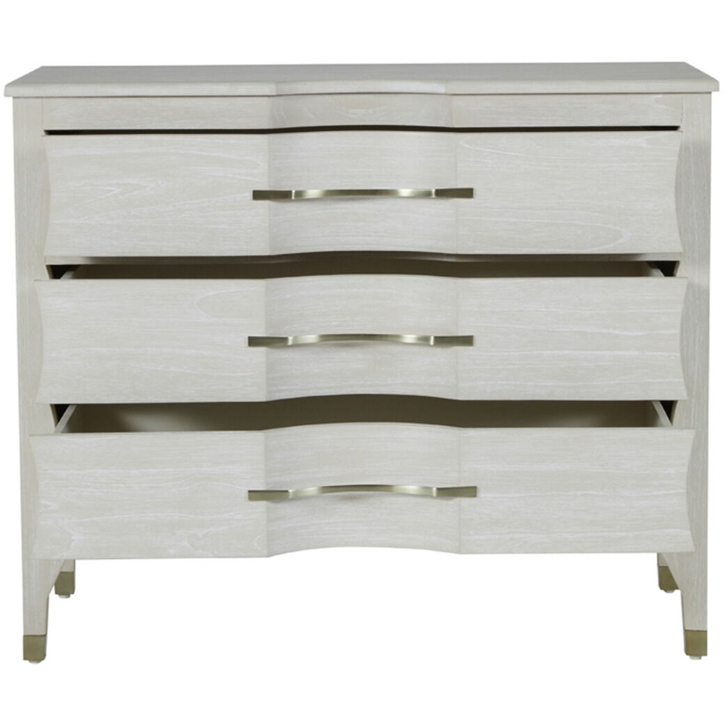 Sherman Cerused White / Stainless Gold Chest