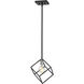 Vertical 1 Light 11.25 inch Matte Black and Brushed Nickel Pendant Ceiling Light