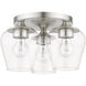 Willow 3 Light 13 inch Brushed Nickel Flush Mount Ceiling Light