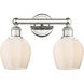 Norfolk 2 Light 14.75 inch Polished Nickel Bath Vanity Light Wall Light in Matte White