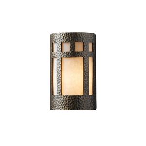 Ambiance Cylinder LED 9 inch Antique Patina Outdoor Wall Sconce in 1000 Lm LED, Small