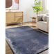 Kavita 108 X 72 inch Grey / Medium Grey / Dark Grey / Steel Grey / Nickel / Slate Blue / Metallic - Silver / Slate Handmade Rug in 6 x 9