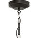 Lieon 3 Light 21 inch Antique Bronze Convertible Pendant Ceiling Light