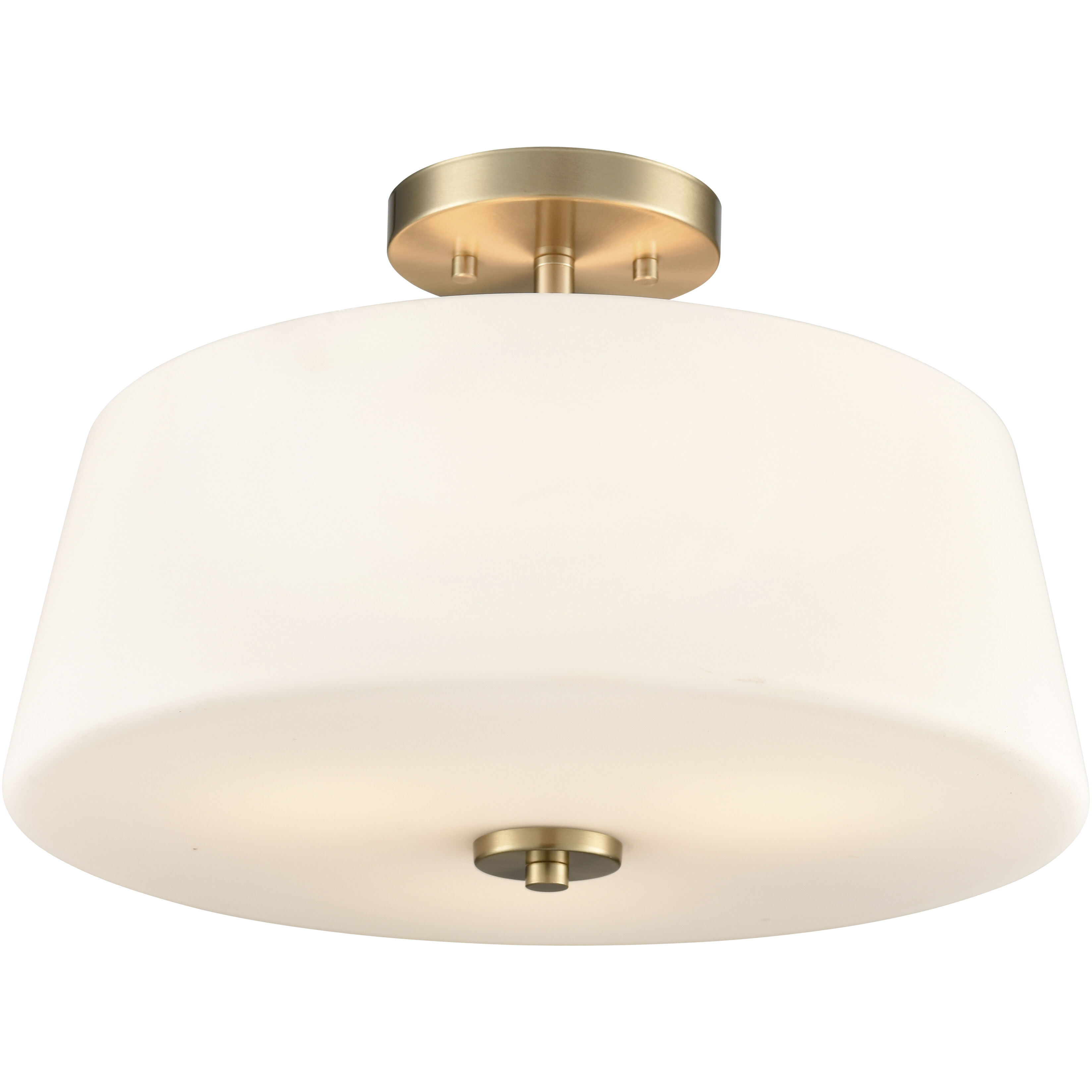 Laphia 3 Light 15.75 inch Modern Gold Semi-Flush Mount Ceiling Light